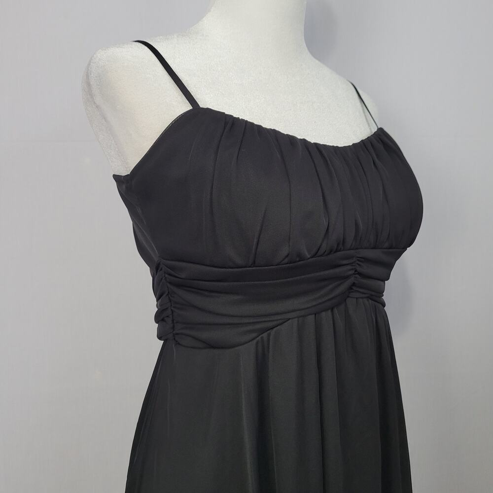 Vintage Y2K Spaghetti Strap Babydoll Dress size M Black Goth Whimsigoth Formal